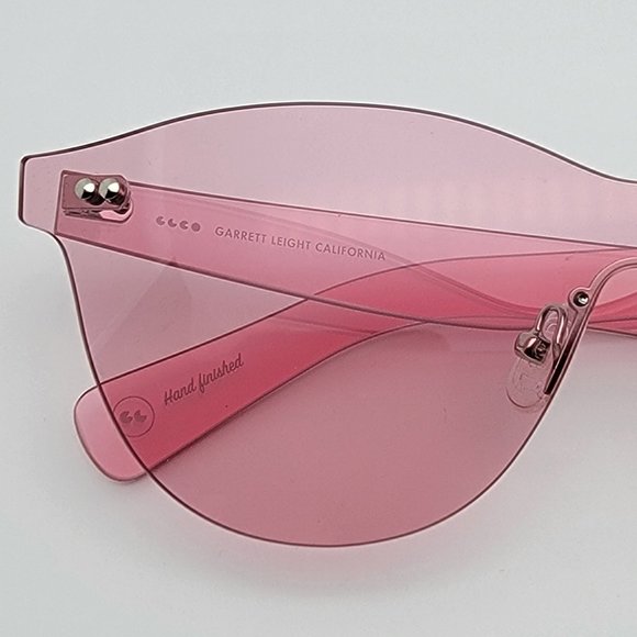 Garrett Leight Hampton Shield Crystal Pink Frame and Lens Sunglasses w/ Case main image 10